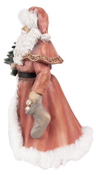 Figurka Santa Clause v červeném obleku se stromečkem – 23 cm