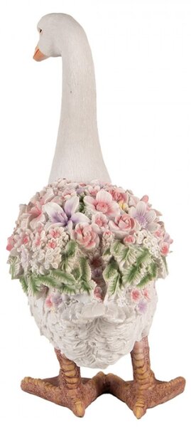 Socha kachny nesoucí kvítí – 45 cm