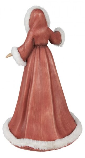 Figurka tančící ženy v kožichu – 40 cm