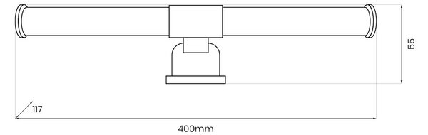 Nástěnné LED svítidlo Apa, 1x LED 6w, 3000k, b