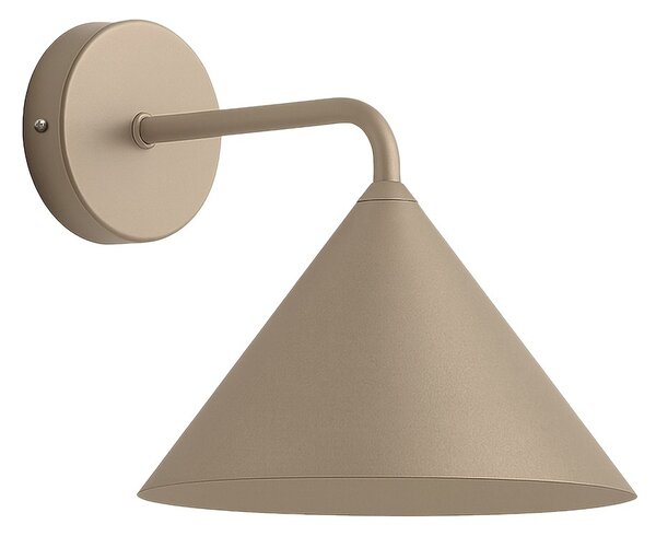 Nástěnné svítidlo Capital, 1x tmavě obéžové kovové stínítko, (fi 21cm), be
