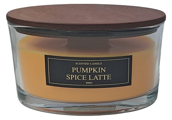 Sinsay - Vonná svíčka s dřevěným knotem Pumpkin Spice Latte - oranžová