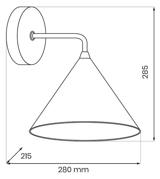 Nástěnné svítidlo Capital, 1x tmavě obéžové kovové stínítko, (fi 21cm), be
