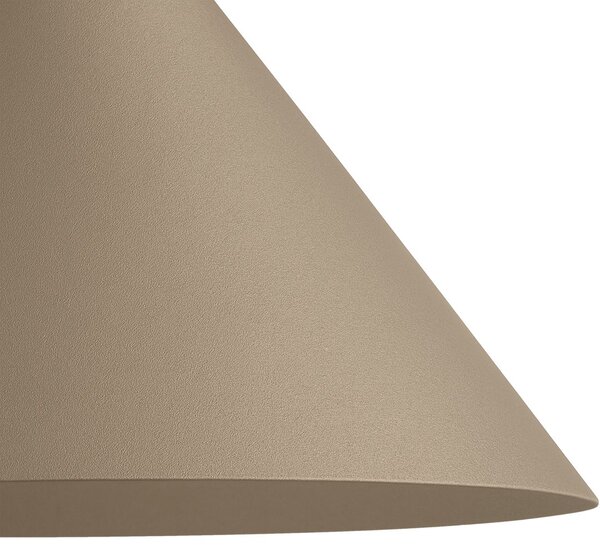 Nástěnné svítidlo Capital, 1x tmavě obéžové kovové stínítko, (fi 21cm), be