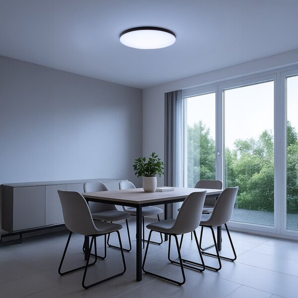 Stropní LED svítidlo Siena, 1x LED 80w, 3000-6000k, 3CCT, b, s ovladačem