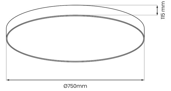 Stropní LED svítidlo Siena, 1x LED 80w, 3000-6000k, 3CCT, b, s ovladačem