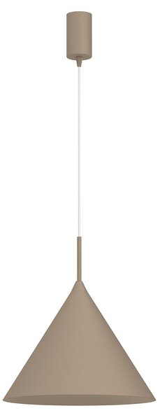 Závěsné svítidlo Capital, 1x tmavě obéžové kovové stínítko, (fi 32cm), be