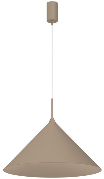 Závěsné svítidlo Capital, 1x tmavě obéžové kovové stínítko, (fi 46cm), be