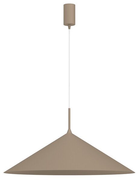 Závěsné svítidlo Capital, 1x tmavě obéžové kovové stínítko, (fi 60cm), be