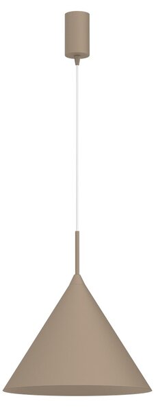 Závěsné svítidlo Capital, 1x tmavě obéžové kovové stínítko, (fi 32cm), be