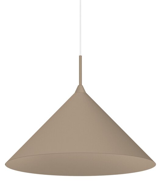 Závěsné svítidlo Capital, 1x tmavě obéžové kovové stínítko, (fi 46cm), be