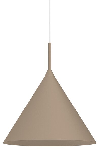 Závěsné svítidlo Capital, 1x tmavě obéžové kovové stínítko, (fi 32cm), be