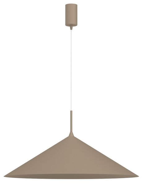 Závěsné svítidlo Capital, 1x tmavě obéžové kovové stínítko, (fi 60cm), be