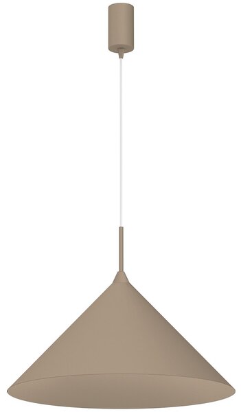 Závěsné svítidlo Capital, 1x tmavě obéžové kovové stínítko, (fi 46cm), be