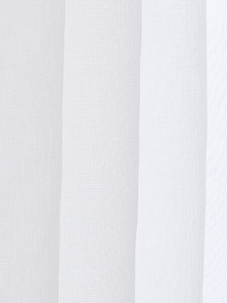 Sinsay - Poloprůhledná záclona na řasící pásce s bambulkami - bílá