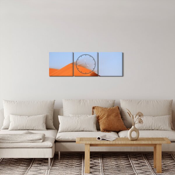 Obraz písečné pouště (s hodinami) (90x30 cm)