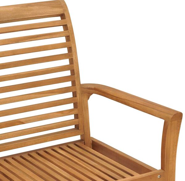 Zahradní lavice se zelenou poduškou 112 cm masivní teak 3062669