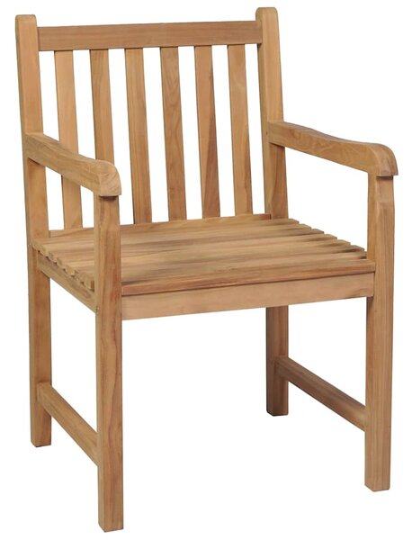 Zahradní židle 6 ks taupe podušky masivní teak 3073039