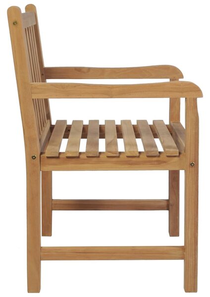 Zahradní židle 2 ks zelené podušky masivní teak 3062750