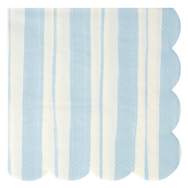 Papírové ubrousky v sadě 16 ks Ticking Stripe – Meri Meri