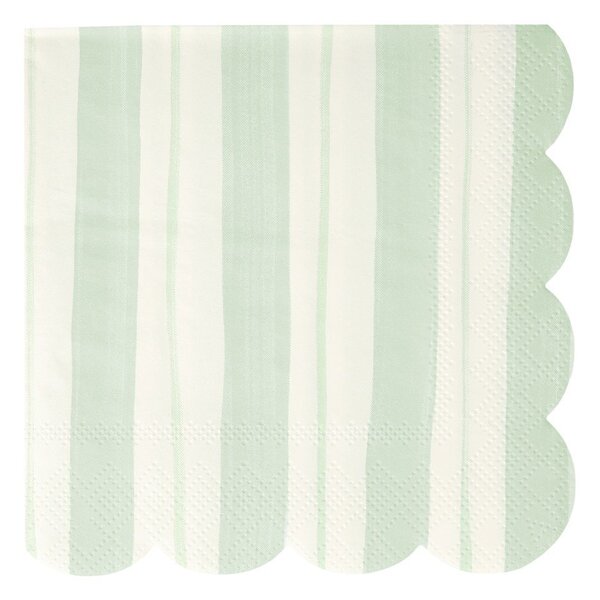 Papírové ubrousky v sadě 16 ks Ticking Stripe – Meri Meri