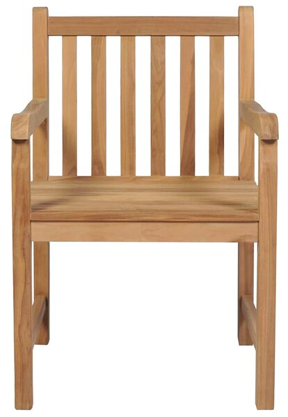 Zahradní židle 2 ks béžové podušky masivní teak 3062748