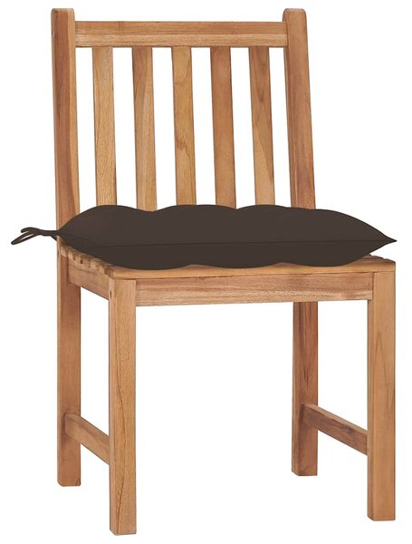 Zahradní židle 2 ks s poduškami masivní teak 3062939