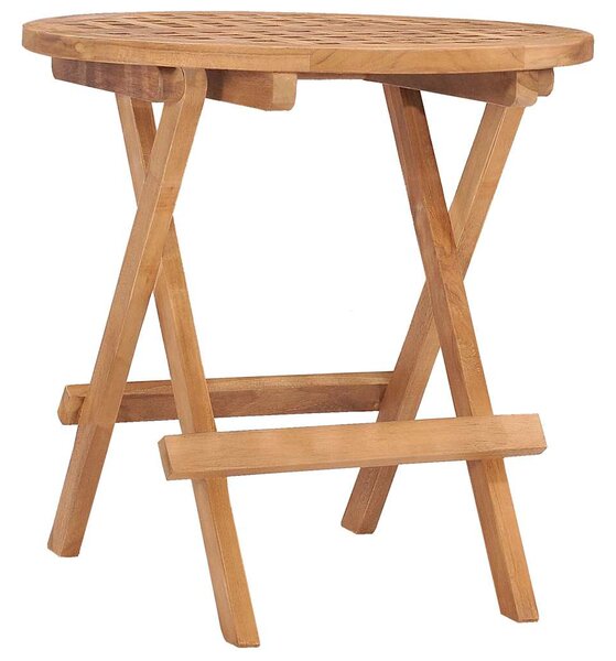 3dílný skládací zahradní jídelní set s poduškou masivní teak 3063172