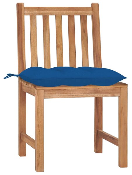 Zahradní židle 2 ks s poduškami masivní teak 3062941