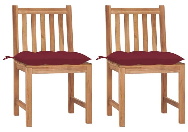 Zahradní židle s poduškami 2 ks masivní teak 3062940