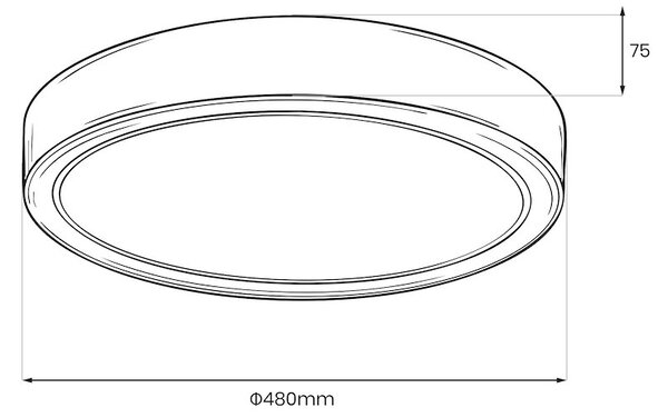 Stropní LED svítidlo Lago, 1x LED 36w, 4000k