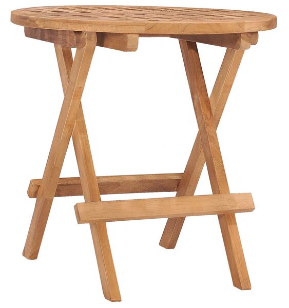 3dílný skládací zahradní jídelní set s poduškou masivní teak 3063171