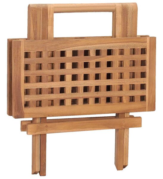 3dílný skládací zahradní jídelní set s poduškou masivní teak 3063200