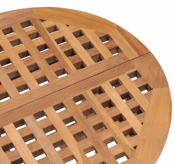 3dílný skládací zahradní jídelní set s poduškou masivní teak 3063172
