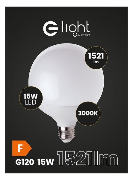 LED žárovka E27 teplá 3000k 15w 1521 lm