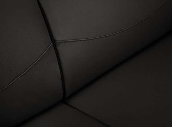 Černá kožená pohovka Windsor & Co Sofas Neso, 235 x 90 cm