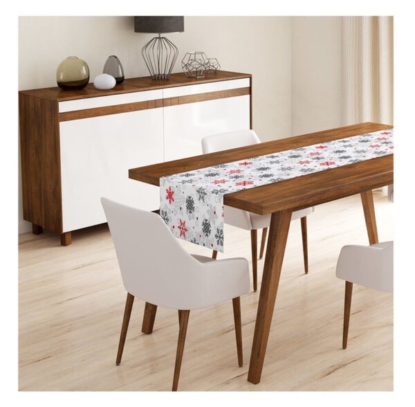 Sada 4 vánočních povlaků na polštář a běhounu na stůl Minimalist Cushion Covers Red Christmas