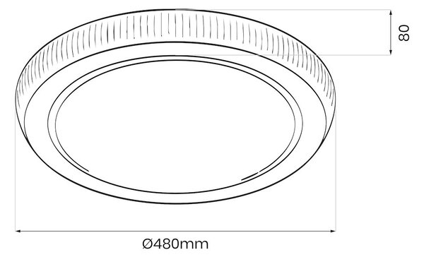 Stropní LED svítidlo Lugo, 1x LED 36w, 4000k, (fi 48cm), w