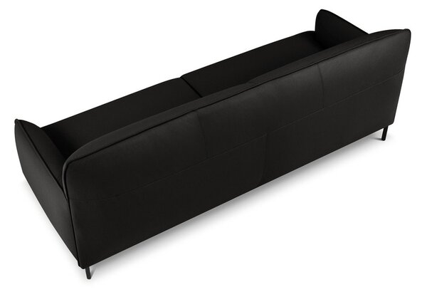 Černá kožená pohovka Windsor & Co Sofas Neso, 235 x 90 cm