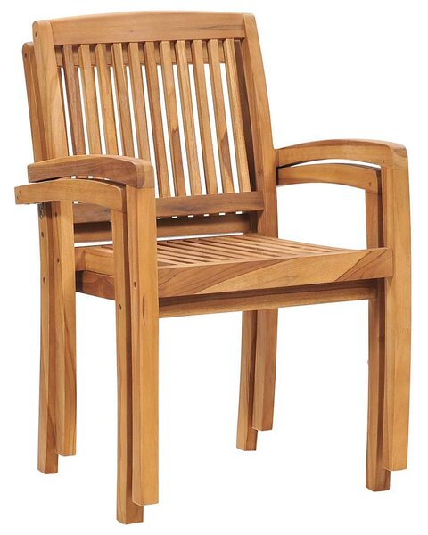 Zahradní židle 2 ks s modrými poduškami masivní teak 3063256