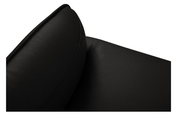 Černá kožená pohovka Windsor & Co Sofas Neso, 235 x 90 cm
