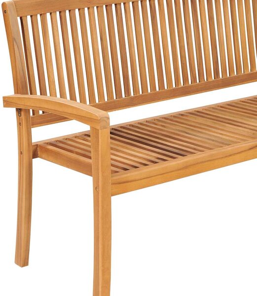 Stohovatelná zahradní lavice s poduškou 159 cm masivní teak 3063307