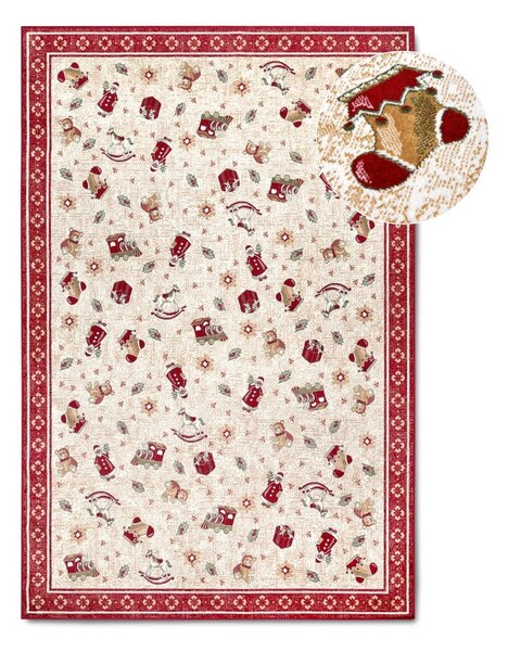 Červený koberec s vánočním motivem s příměsí bavlny 160x230 cm Toy's Delight Red Christmas – Villeroy&Boch