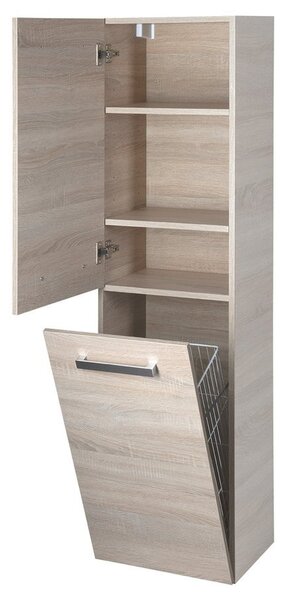 Aqualine Aqualine, VEGA Skříňka vysoká s košem 40x150x31cm, dub platin, VG960