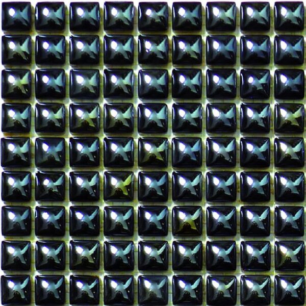 Mozaika Černá perleťová skleněná 30x30 cm