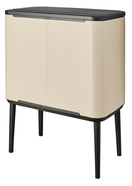 Béžový dotykový ocelový odpadkový koš na tříděný odpad 3x11 l Bo Touch Bin – Brabantia