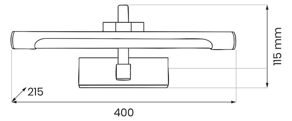 Nástěnné LED svítidlo Vinci, 1x LED 12w, 4000k, (fi 40cm), b/g