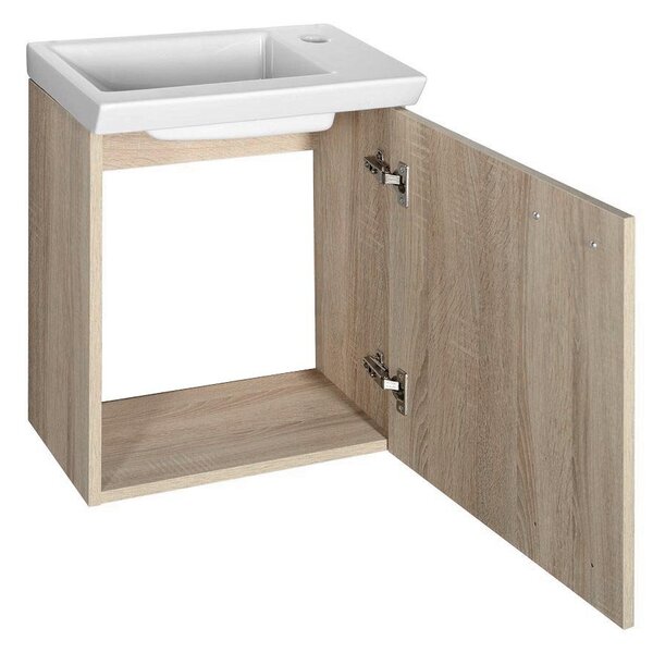 Aqualine Aqualine, ZOJA/KERAMIA FRESH umyvadlová skříňka 44x50x23,5cm, dub platin, 51046DP