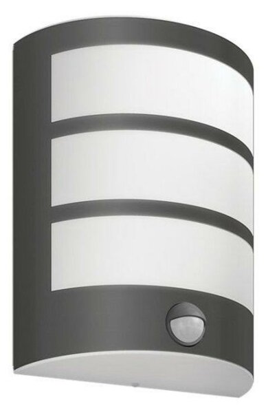 Philips Python IR venkovní nástěnné LED svítidlo se senzorem 1x6W 600lm 2700K IP44, antracitové