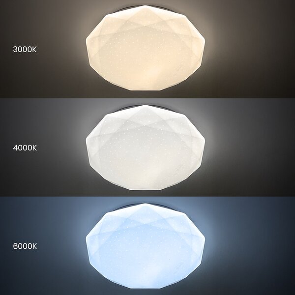 Stropní LED svítidlo Hex, 1x LED 72w, 3000-6000k, (fi 50 cm), w, s ovladačem